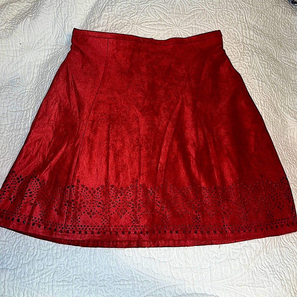 Red velvet Express skirt